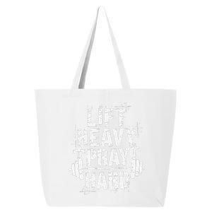 Lift Heavy Pray Hard Gym Christian Jesus Lover 25L Jumbo Tote