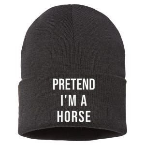 Lazy Halloween Pretend Im A Horse Costume Funny Party Sustainable Knit Beanie