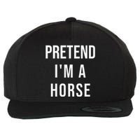 Lazy Halloween Pretend Im A Horse Costume Funny Party Wool Snapback Cap