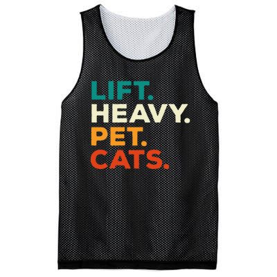 Lift Heavy Pet Cats Funny Gym Workout Weight Lifter Mesh Reversible Basketball Jersey Tank