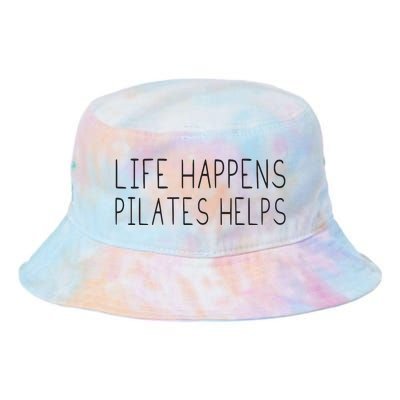 Life Happens Pilates Helps Pilates Women With Sayings Tie Dye Newport Bucket Hat