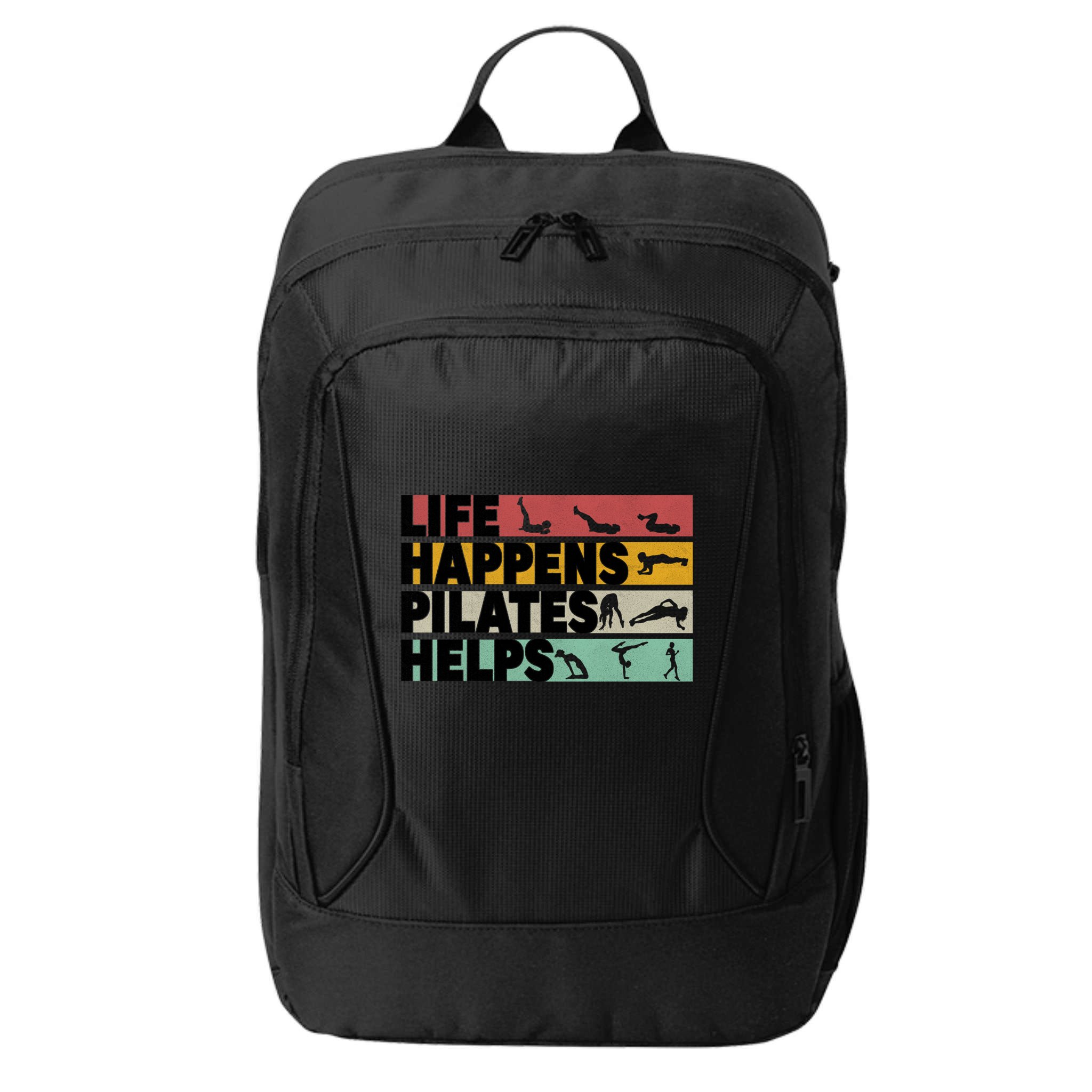 Life Happens Pilates Helps For Pilates Lover Gift City Backpack
