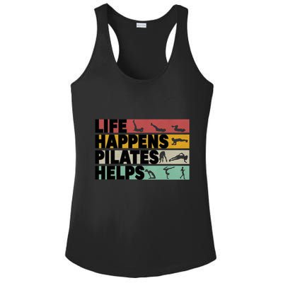 Life Happens Pilates Helps For Pilates Lover Gift Ladies PosiCharge Competitor Racerback Tank