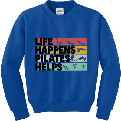 Life Happens Pilates Helps For Pilates Lover Gift Kids Sweatshirt