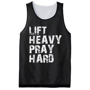 Lift Heavy Pray Hard Gym Christian Gift For Christian Mesh Reversible Basketball Jersey Tank