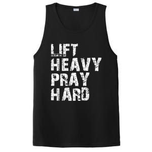 Lift Heavy Pray Hard Gym Christian Gift For Christian PosiCharge Competitor Tank