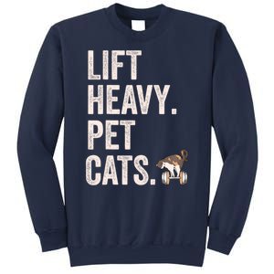 Lift Heavy Pet Cats Funny Gym Workout Sweatshirt