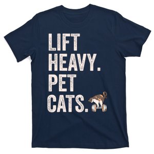 Lift Heavy Pet Cats Funny Gym Workout T-Shirt