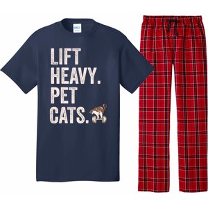 Lift Heavy Pet Cats Funny Gym Workout Pajama Set