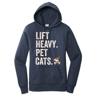 Lift Heavy Pet Cats Funny Gym Workout Women's Pullover Hoodie