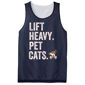 Lift Heavy Pet Cats Funny Gym Workout Mesh Reversible Basketball Jersey Tank