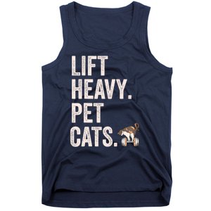 Lift Heavy Pet Cats Funny Gym Workout Tank Top