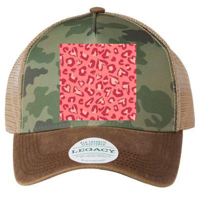 Leopard Heart Pattern Legacy Tie Dye Trucker Hat