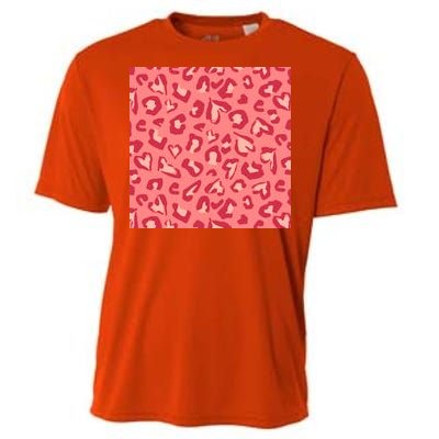 Leopard Heart Pattern Cooling Performance Crew T-Shirt