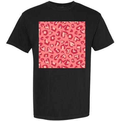 Leopard Heart Pattern Garment-Dyed Heavyweight T-Shirt