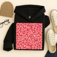 Leopard Heart Pattern Hoodie