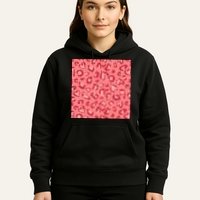 Leopard Heart Pattern Hoodie