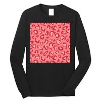 Leopard Heart Pattern Long Sleeve Shirt