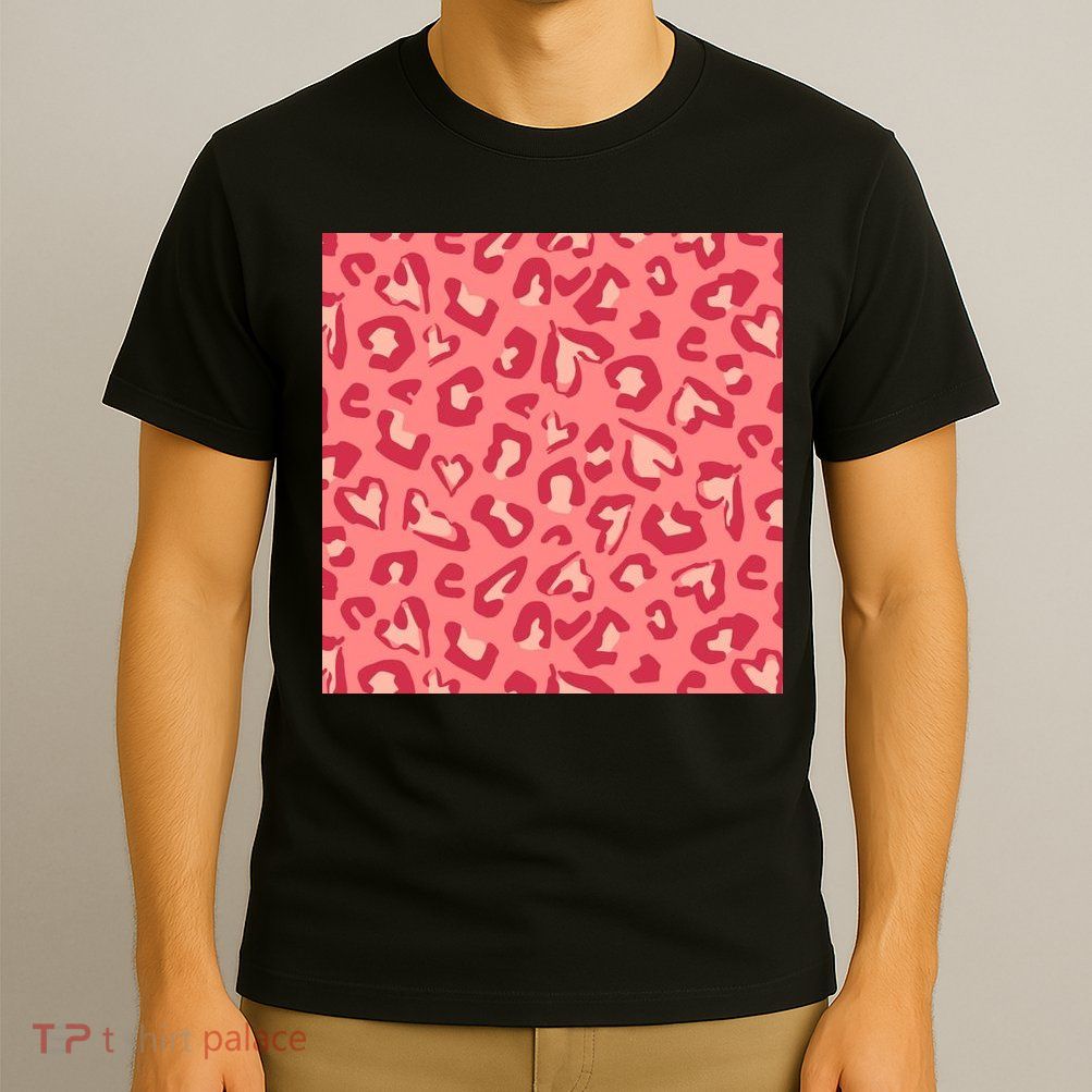 Leopard Heart Pattern T-Shirt