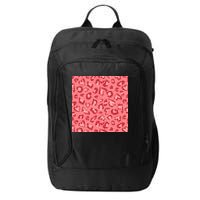 Leopard Heart Pattern City Backpack