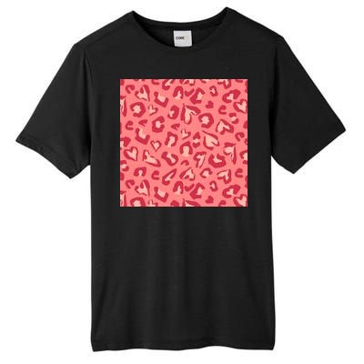 Leopard Heart Pattern Tall Fusion ChromaSoft Performance T-Shirt