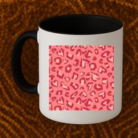 Leopard Heart Pattern Mug