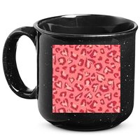 Leopard Heart Pattern 15oz Campfire Ceramic Mug