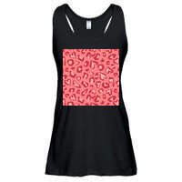 Leopard Heart Pattern Ladies Essential Flowy Tank