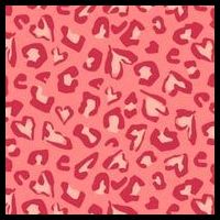 Leopard Heart Pattern Ladies Essential Flowy Tank