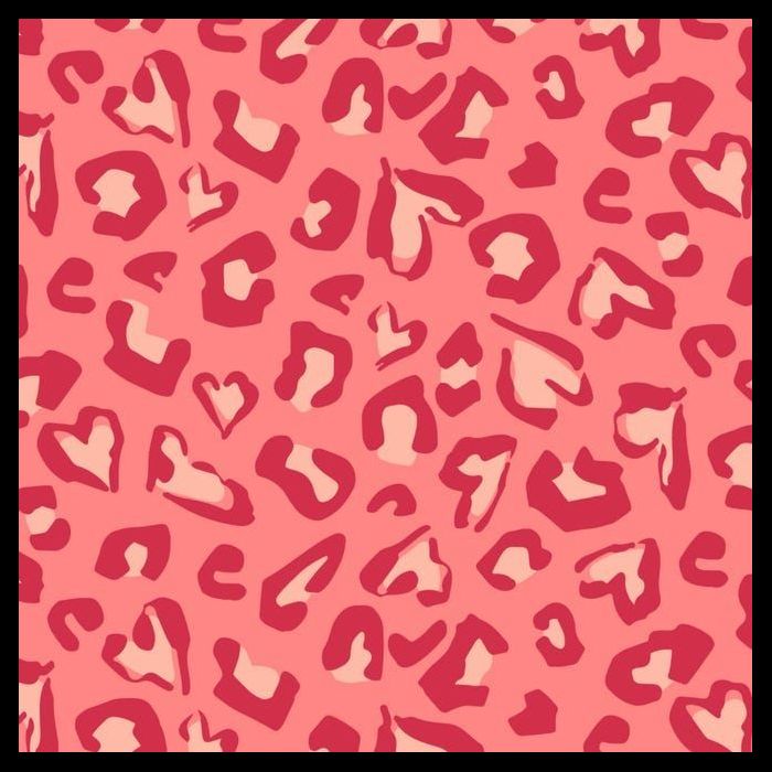 Leopard Heart Pattern Ladies Essential Flowy Tank