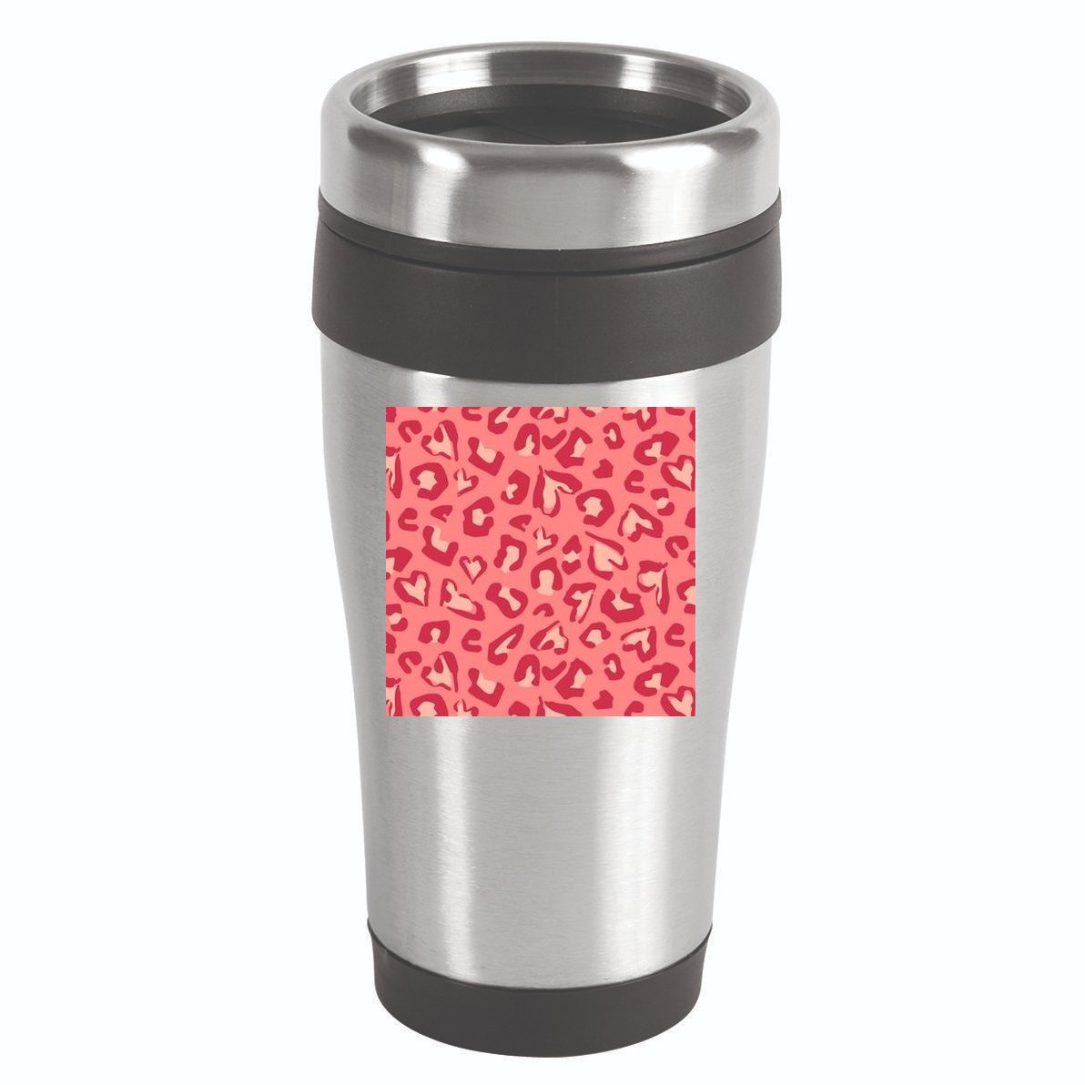 Leopard Heart Pattern 16oz Travel Tumbler