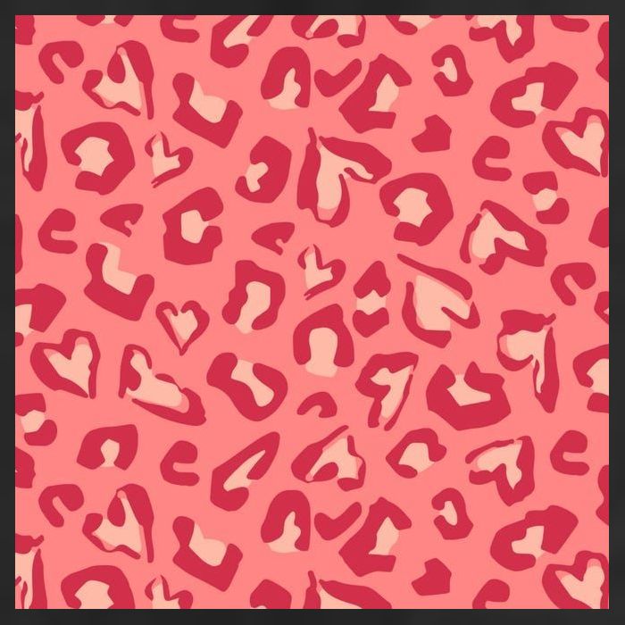 Leopard Heart Pattern Large Microfiber Waffle Golf Towel
