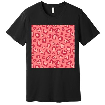 Leopard Heart Pattern Premium T-Shirt