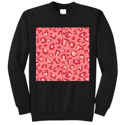 Leopard Heart Pattern Tall Sweatshirt