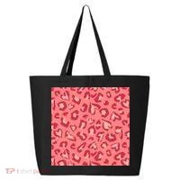 Leopard Heart Pattern 25L Jumbo Tote