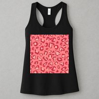 Leopard Heart Pattern Womens Tank Top