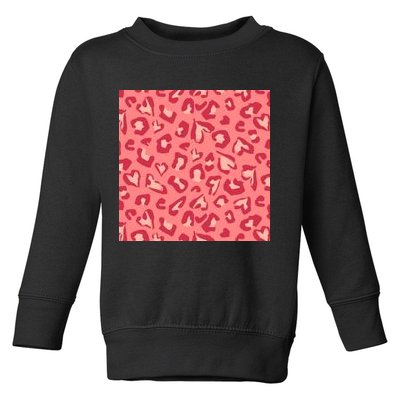 Leopard Heart Pattern Toddler Sweatshirt