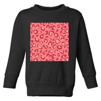 Leopard Heart Pattern Toddler Sweatshirt
