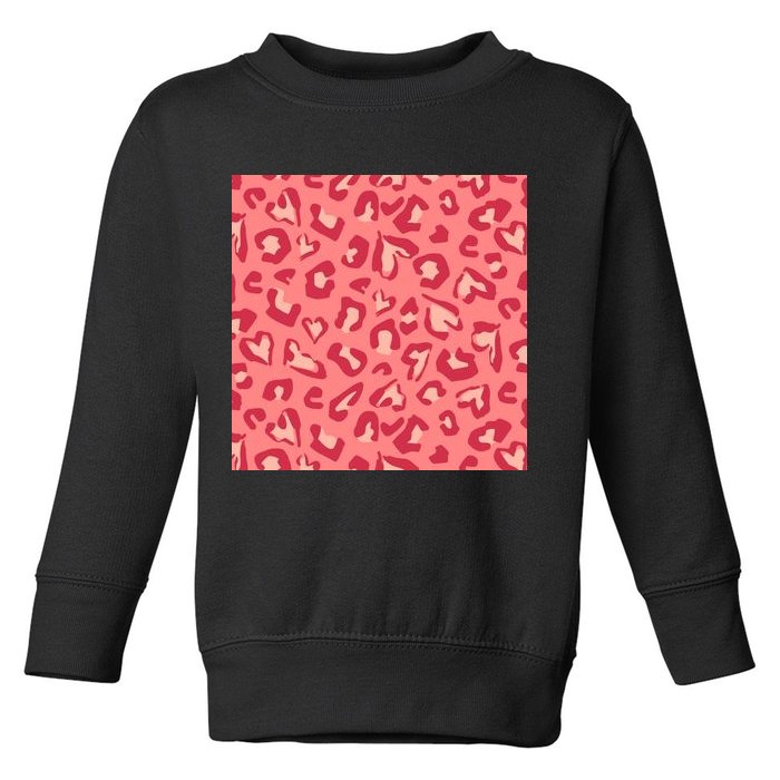 Leopard Heart Pattern Toddler Sweatshirt