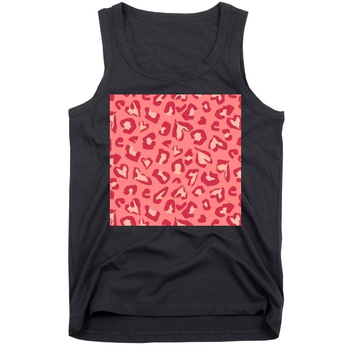 Leopard Heart Pattern Tank Top