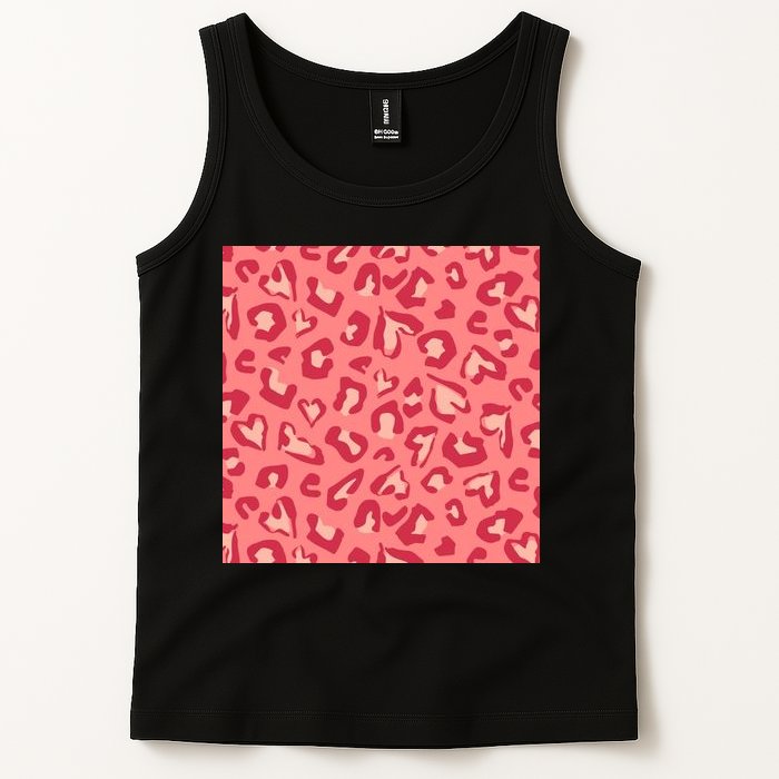 Leopard Heart Pattern Tank Top