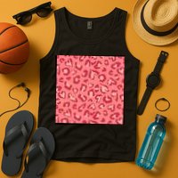 Leopard Heart Pattern Tank Top