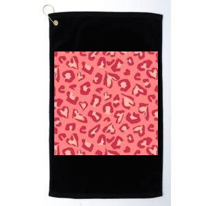 Leopard Heart Pattern Platinum Collection Golf Towel