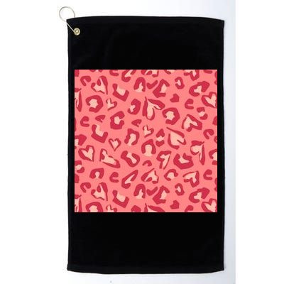 Leopard Heart Pattern Golf Towel