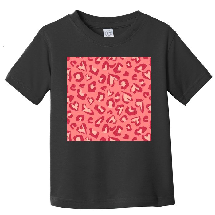 Leopard Heart Pattern Toddler T-Shirt