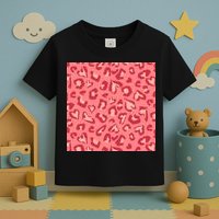 Leopard Heart Pattern Toddler T-Shirt