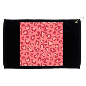 Leopard Heart Pattern Grommeted Golf Towel