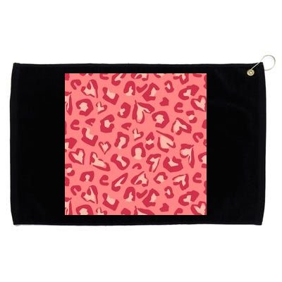 Leopard Heart Pattern Grommeted Golf Towel