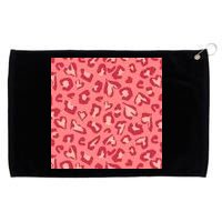 Leopard Heart Pattern Grommeted Golf Towel