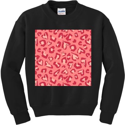 Leopard Heart Pattern Kids Sweatshirt